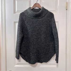 Free People Dylan Tweedy Cowl Neck Sweater Women's Gray Black Size Small